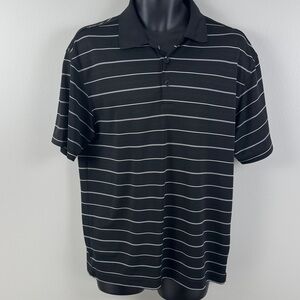 ✨3/$25✨ Nike Golf Black and White Striped Men's Polo Shirt - M